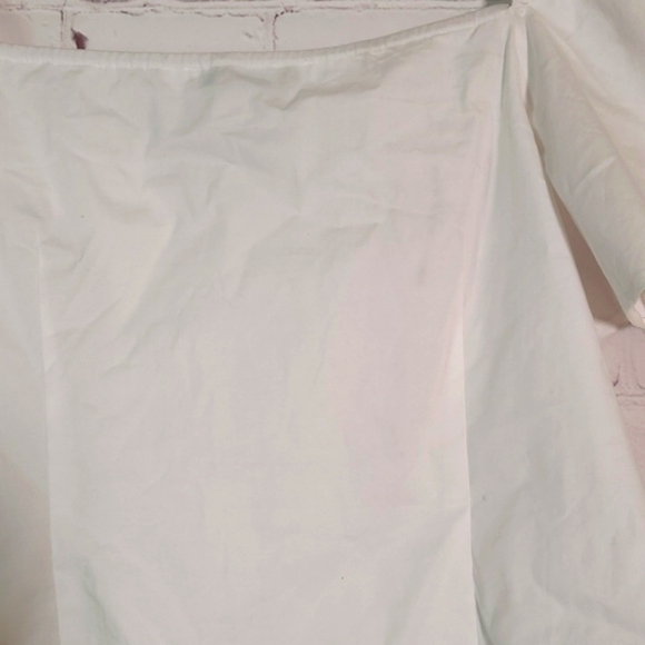 🆕️NWT JustFab White Babydoll Button Front Plunge Top Tee Shirt Womens Size L - Picture 11 of 17